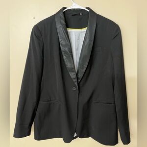 a.n.a Black Tuxedo Blazer with Satin Lapel